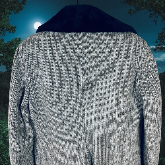 Campus Wool Tweed Blazer Coat with Faux Fur Collar – Men’s Size 40R - Picture 2 of 12